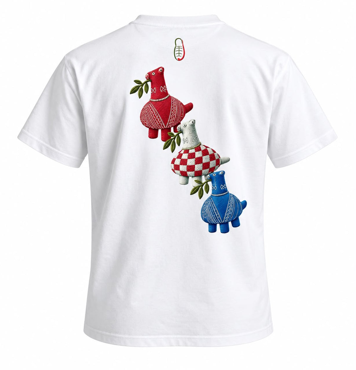 Jopanke Vucedol Tauben- Croatian Streetwear T-Shirt Weiß