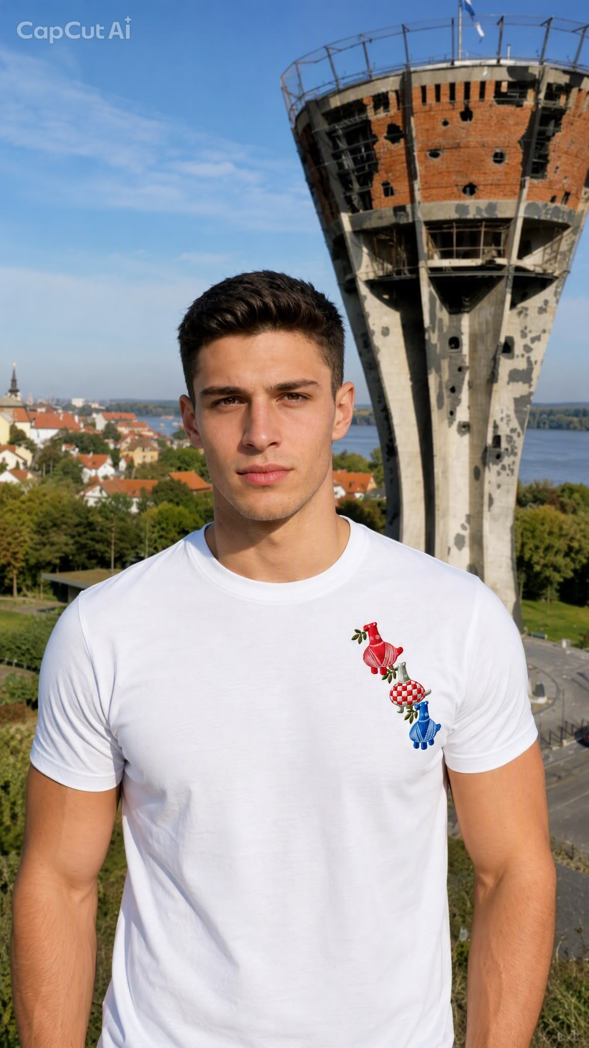 Jopanke Vucedol Tauben- Croatian Streetwear T-Shirt Weiß