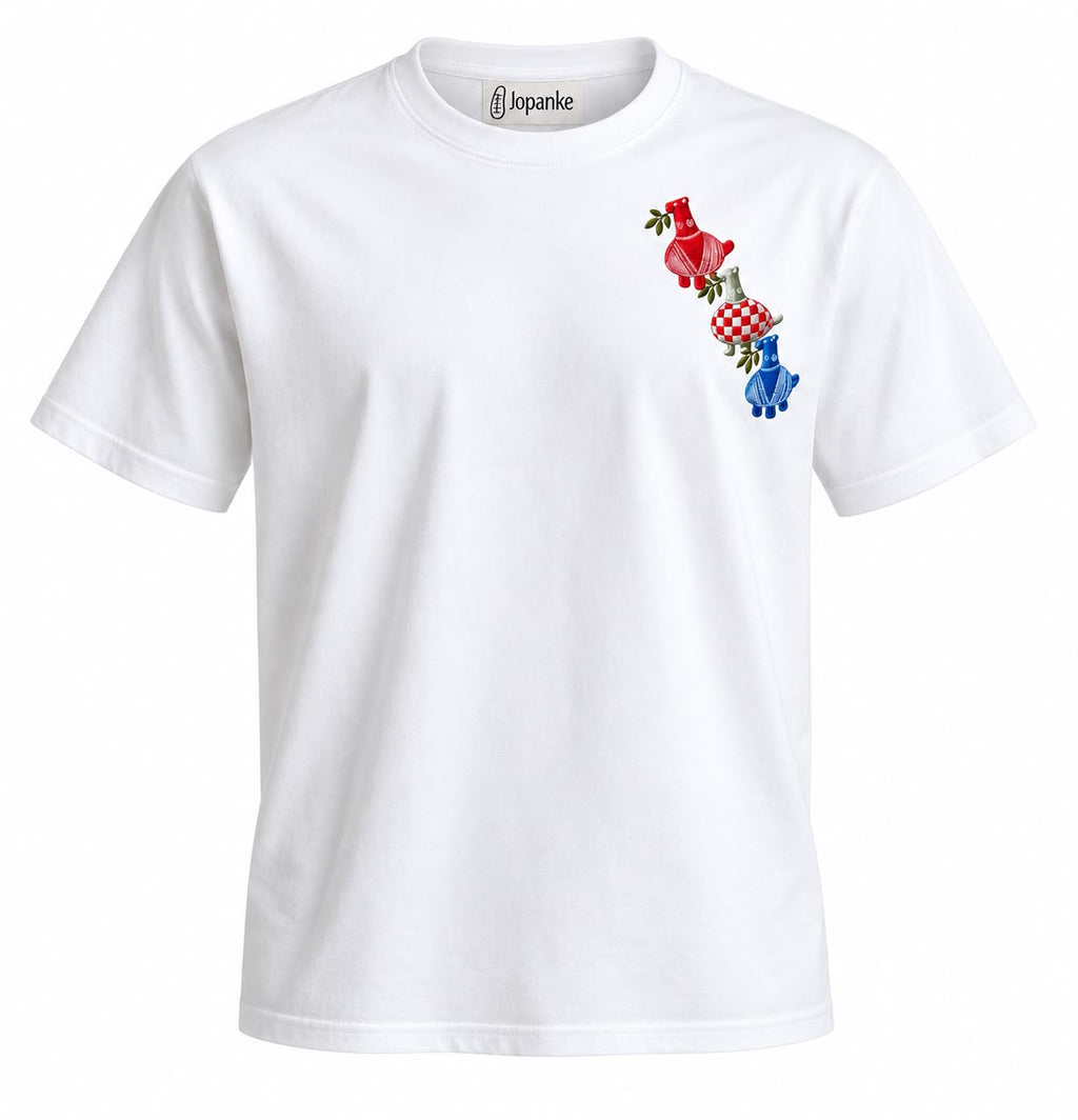 Jopanke Vucedol Tauben- Croatian Streetwear T-Shirt Weiß