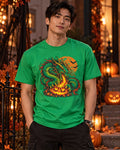 ASIAN Fire Dragon - Pumpkin Halloween T-Shirt / Jopanke