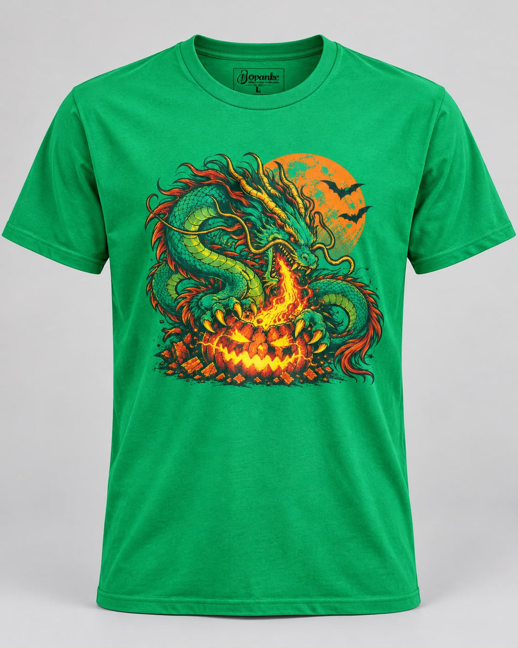 ASIAN Fire Dragon - Pumpkin Halloween T-Shirt / Jopanke