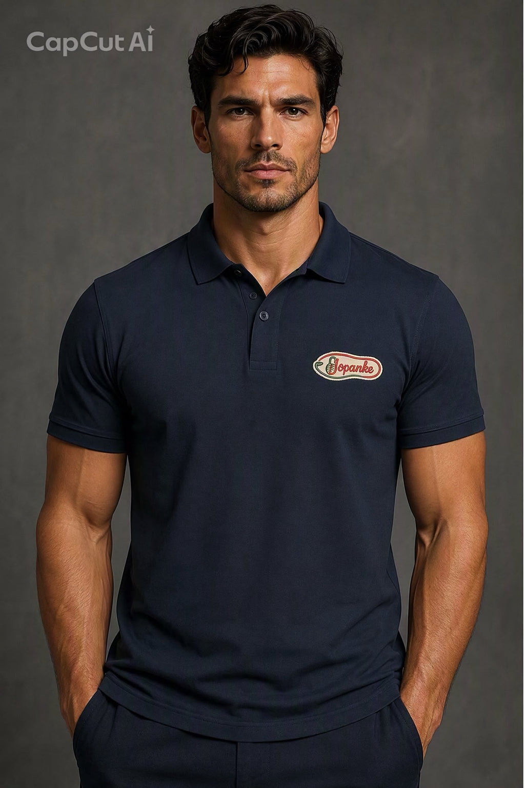 Jopanke Premium Polo Shirt mit Stickerei-Navy Blau