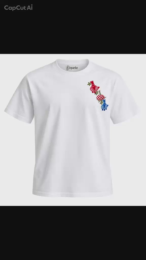 Jopanke Vucedol Tauben- Croatian Streetwear T-Shirt Weiß
